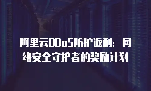 阿里云DDoS防护返利：网络安全守护者的奖励计划