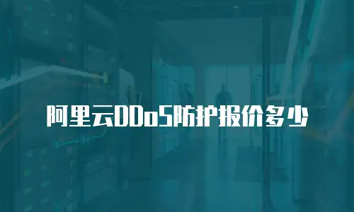 阿里云DDoS防护报价多少