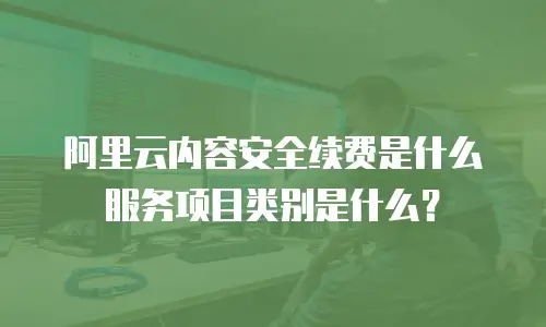 阿里云内容安全续费是什么服务项目类别是什么？