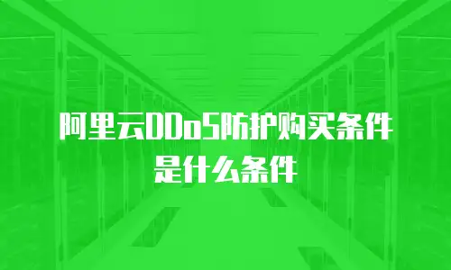 阿里云DDoS防护购买条件是什么条件