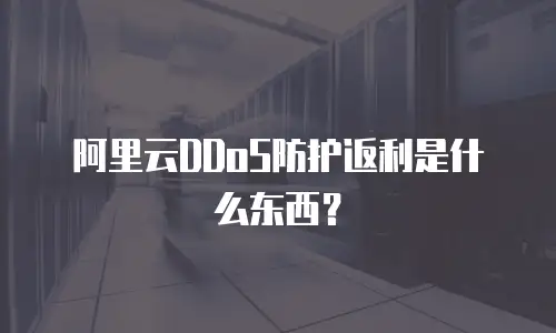 阿里云DDoS防护返利是什么东西？