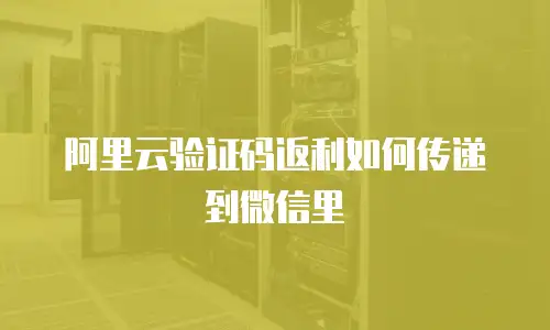 阿里云验证码返利如何传递到微信里