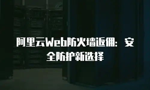 阿里云Web防火墙返佣：安全防护新选择
