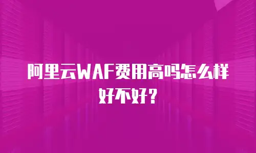 阿里云WAF费用高吗怎么样好不好？