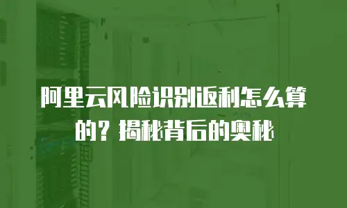 阿里云风险识别返利怎么算的？揭秘背后的奥秘