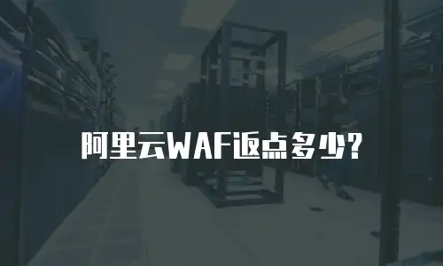 阿里云WAF返点多少？