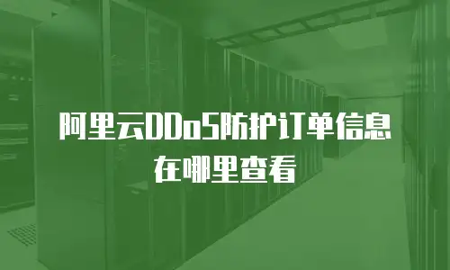 阿里云DDoS防护订单信息在哪里查看