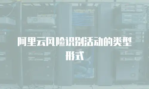 阿里云风险识别活动的类型形式