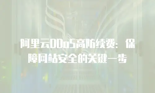 阿里云DDoS高防续费：保障网站安全的关键一步