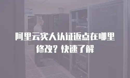 阿里云实人认证返点在哪里修改？快速了解