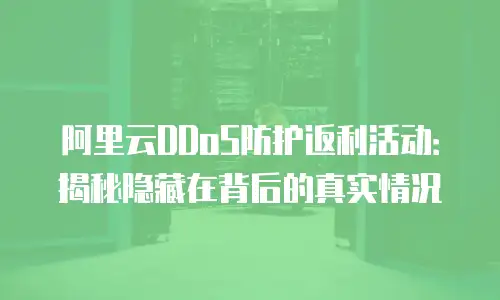 阿里云DDoS防护返利活动：揭秘隐藏在背后的真实情况