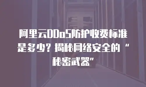 阿里云DDoS防护收费标准是多少？揭秘网络安全的&ldquo;秘密武器&rdquo;