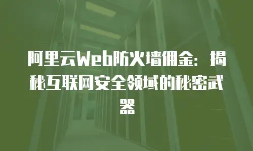 阿里云Web防火墙佣金：揭秘互联网安全领域的秘密武器
