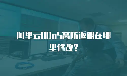 阿里云DDoS高防返佣在哪里修改？