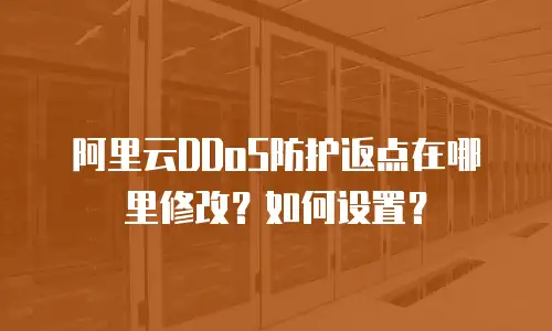 阿里云DDoS防护返点在哪里修改？如何设置？