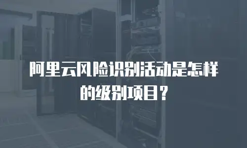 阿里云风险识别活动是怎样的级别项目？
