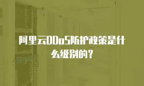 阿里云DDoS防护政策是什么级别的？