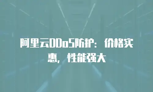 阿里云DDoS防护：价格实惠，性能强大