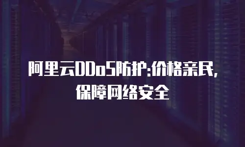 阿里云DDoS防护:价格亲民,保障网络安全