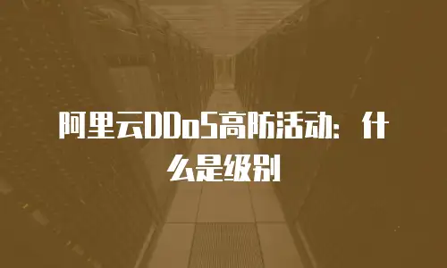 阿里云DDoS高防活动：什么是级别