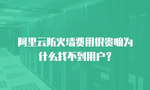 阿里云防火墙费用很贵嘛为什么找不到用户？