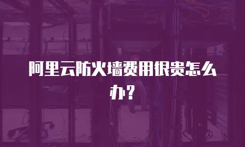 阿里云防火墙费用很贵怎么办？