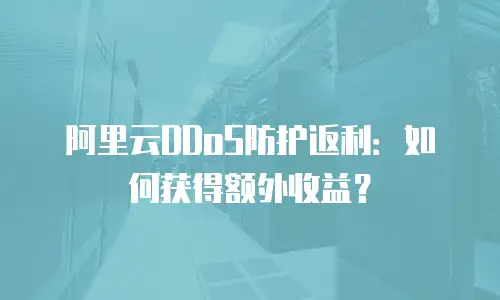 阿里云DDoS防护返利：如何获得额外收益？