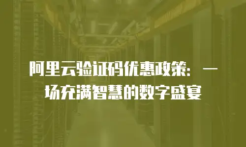 阿里云验证码优惠政策：一场充满智慧的数字盛宴