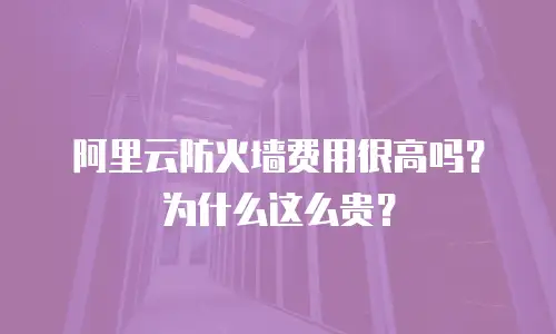 阿里云防火墙费用很高吗？为什么这么贵？