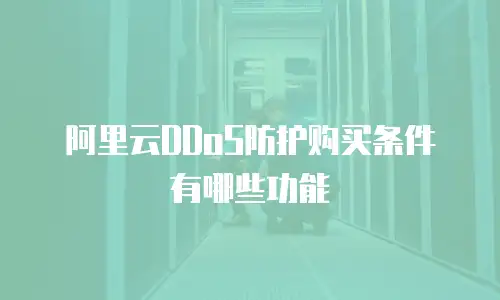 阿里云DDoS防护购买条件有哪些功能