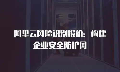 阿里云风险识别报价：构建企业安全防护网