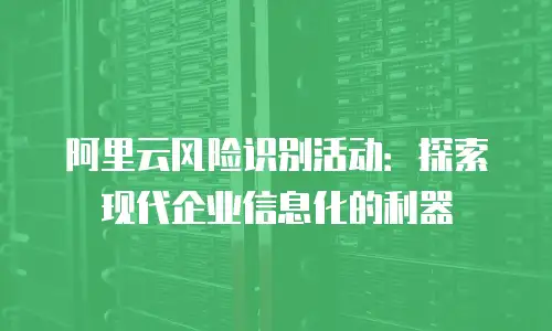 阿里云风险识别活动：探索现代企业信息化的利器