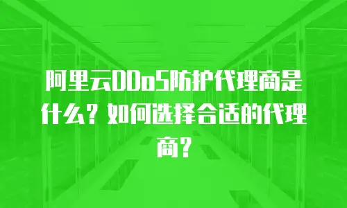 阿里云DDoS防护代理商是什么？如何选择合适的代理商？