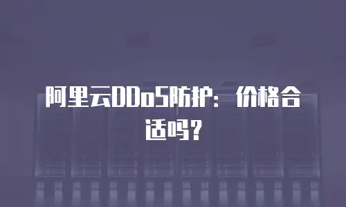 阿里云DDoS防护：价格合适吗？