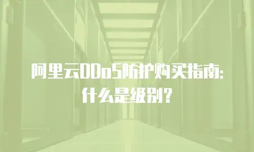 阿里云DDoS防护购买指南：什么是级别？
