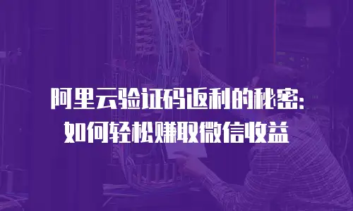 阿里云验证码返利的秘密：如何轻松赚取微信收益