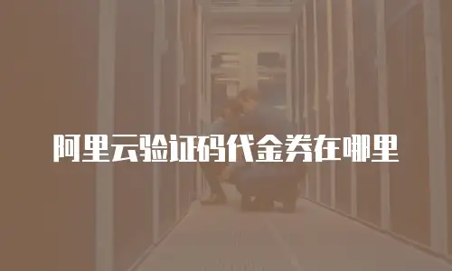 阿里云验证码代金券在哪里