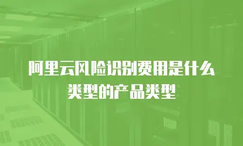 阿里云风险识别费用是什么类型的产品类型
