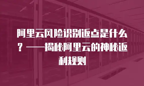 阿里云风险识别返点是什么？——揭秘阿里云的神秘返利规则