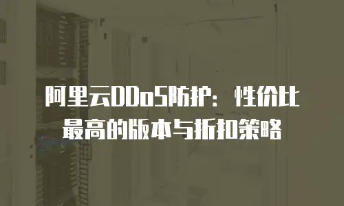 阿里云DDoS防护：性价比最高的版本与折扣策略