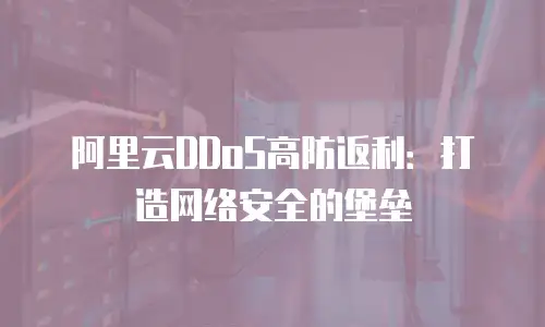 阿里云DDoS高防返利：打造网络安全的堡垒
