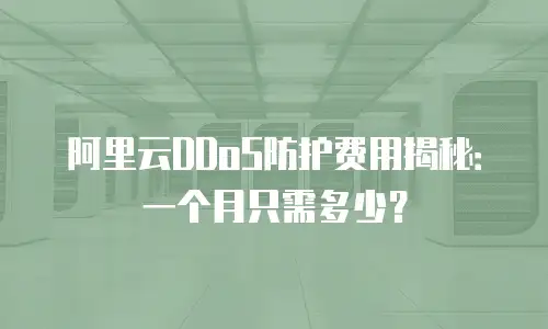 阿里云DDoS防护费用揭秘：一个月只需多少？