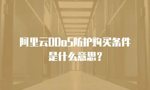 阿里云DDoS防护购买条件是什么意思？
