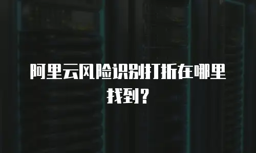 阿里云风险识别打折在哪里找到？