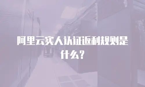 阿里云实人认证返利规则是什么？