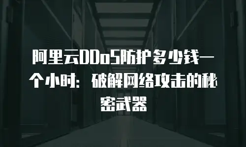 阿里云DDoS防护多少钱一个小时：破解网络攻击的秘密武器