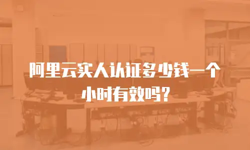 阿里云实人认证多少钱一个小时有效吗？