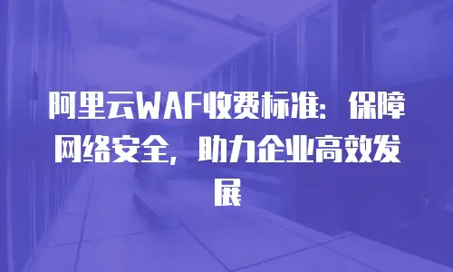 阿里云WAF收费标准：保障网络安全，助力企业高效发展