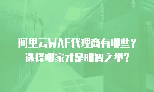 阿里云WAF代理商有哪些？选择哪家才是明智之举？