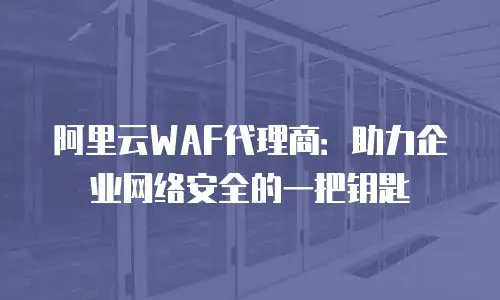 阿里云WAF代理商：助力企业网络安全的一把钥匙